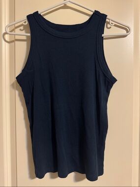 Joe Fresh Navy Ribbed Tank